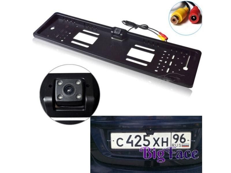 Waterproof European License Plate Frame Rear View Camera Auto Car Reverse Carousel 1