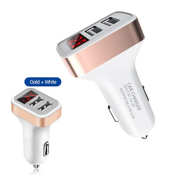 Car to USB twin adapter 5V 2.1A with digital display #652 Carousel 1
