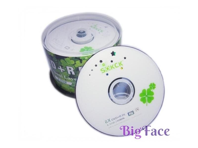 D9 DVD Disc DVD R 8.5GB Dual Layer D9L 8X 240min 50pcs/lot Carousel 1