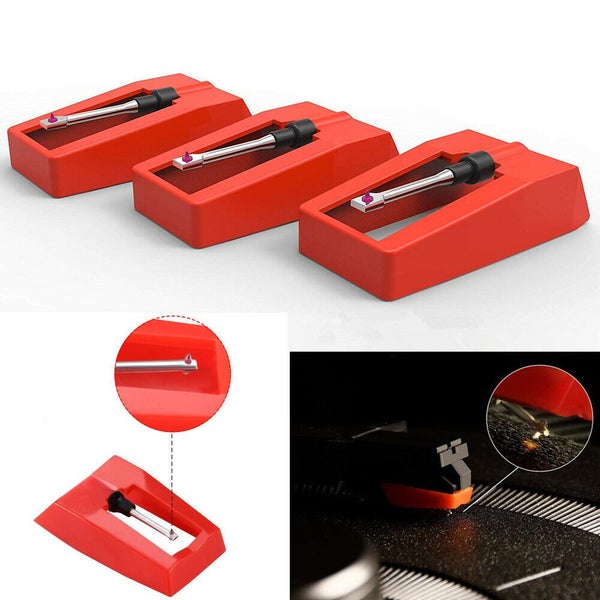 3Pcs Diamond Replacement Stylus Record Player Needle for LP Turntable Phonograph Carousel 1
