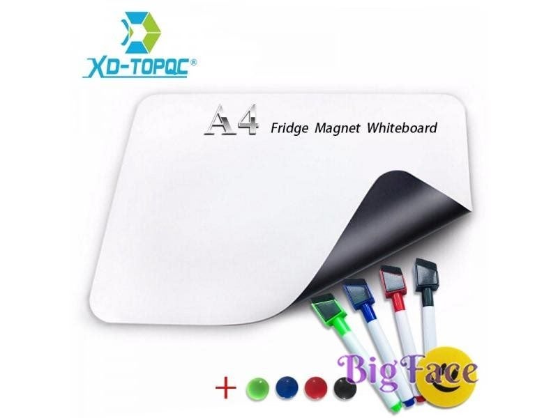 A4 Mini 8"x12" Soft Fridge Magnet Kid White Board PET Film Notes FM04 Carousel 2