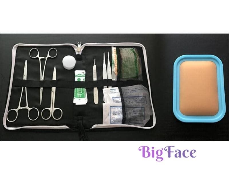 Surgical Suture Instrument Kit With Needle Silicone Skin Suture Model Carousel 1