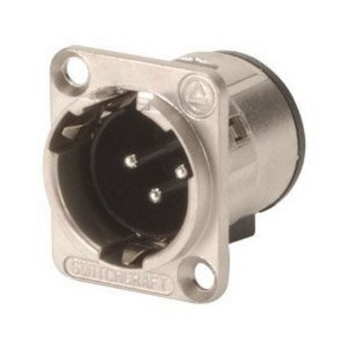 E3MSC :: Switchcraft XLR Panel Mount (Male) - 3 pole NICKEL Carousel 1