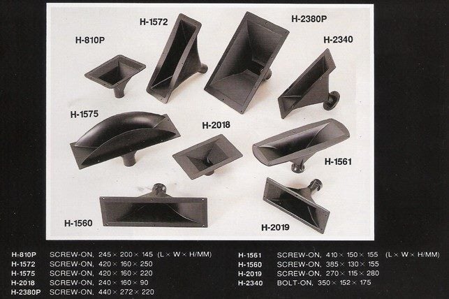 H2019 :: Zomax Horn Screw on Plastic 270 x 115 x 280 Carousel 1