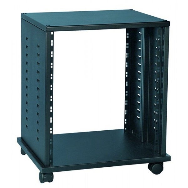 STUDIORKXL08 :: Proel Steel 19" Rack 8U Side Vents + Castors BLACK Carousel 1