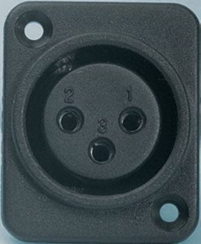 XLR3FPP :: XLR Connector 3 Pin Panel Mount FEMALE PLASTIC Carousel 1