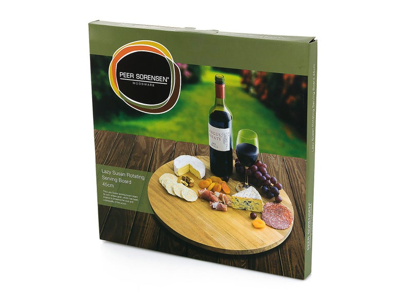 Lazy Susan Rotating Wooden Serving Board 45cm Carousel 2