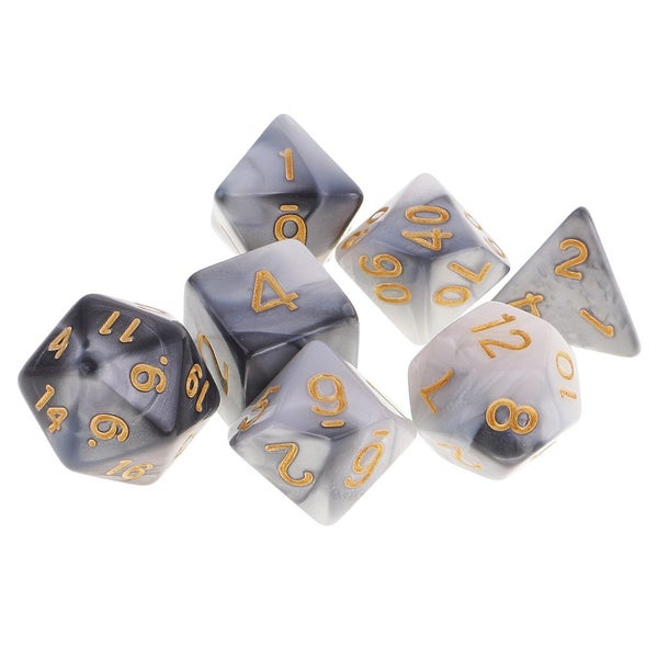 Dungeons and Dragons(DND) dice set Gray marble Carousel 2