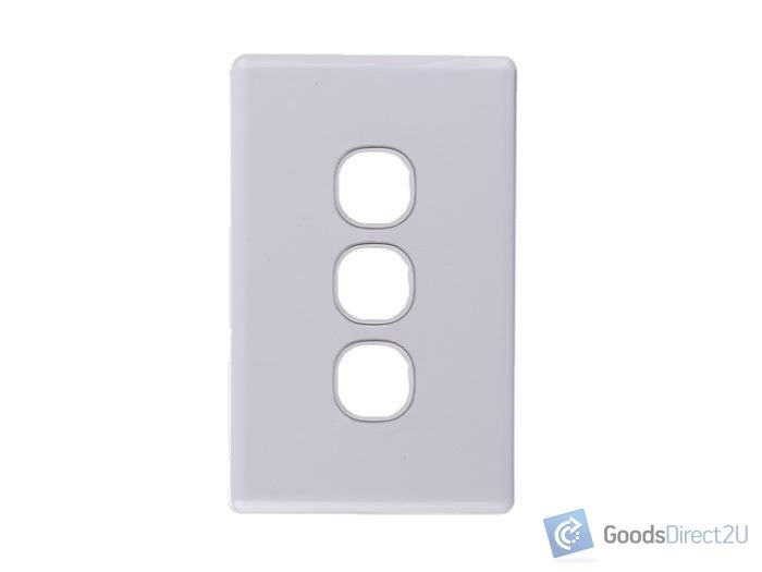 JAJ Ultra Thin Slimline - Blank Plate - 3 Gang Carousel 1