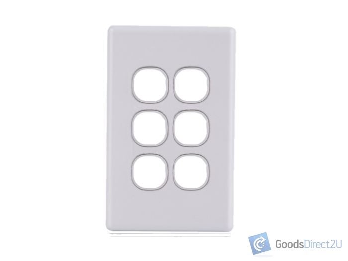 JAJ Ultra Thin Slimline - Blank Plate - 6 Gang Carousel 1