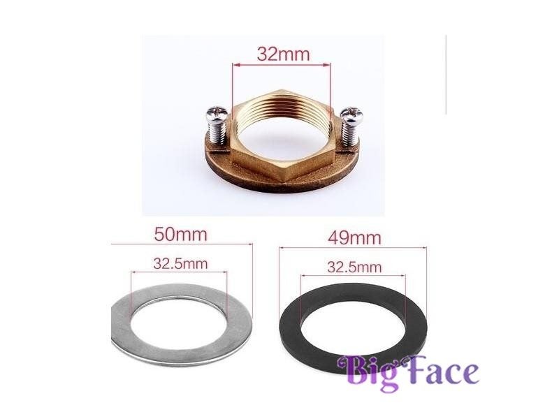 10Pcs 1/2“ Plastic Brass Faucet Locknut Brass Nipple Kitchen Cold Warm Mixer Carousel 1