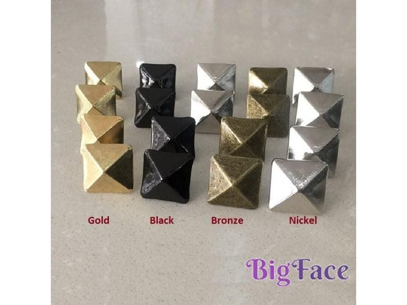 100Pcs Square Antique Upholstery Nail Decorative Studs Tacks Pyramid Umbrella Carousel 1