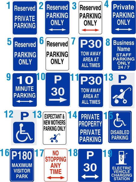 RESERVED PARKING SIGNS Carousel 1