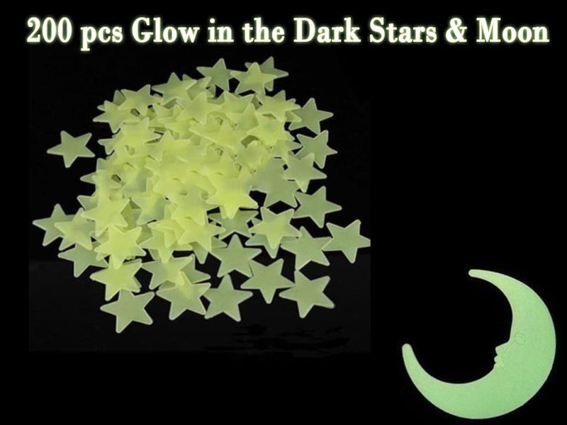 200 X Glow in the Dark Stars Kids Room,Free Post Carousel 1