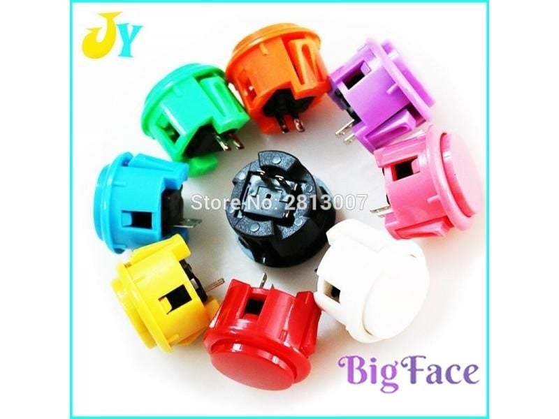 10 X New OEM 30mm Push Buttons Replace For Arcade Copy Sanwa Button Mame KOF Carousel 2