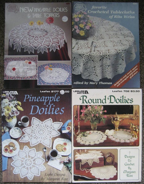 CROCHET DOILIES Table Topper TABLECOTH PATTERN BOOK Carousel 1