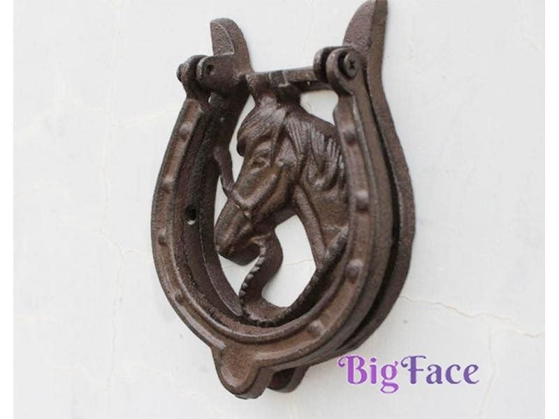 Design Style Cast Crafts Retro Iron Knocked Door Handle Antique Courtyard Home Carousel 1