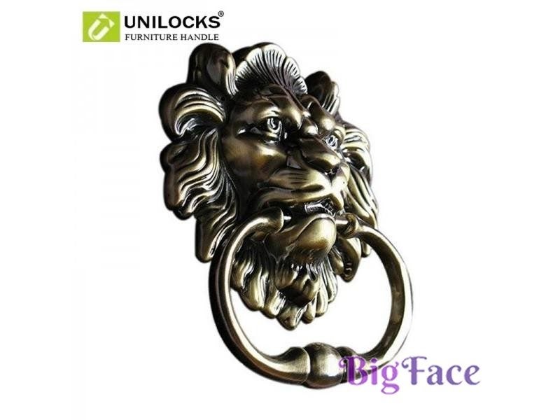 UNILOCKS Antique Lion Door Knocker Lionhead Doorknockers Lions Home Decor Carousel 1