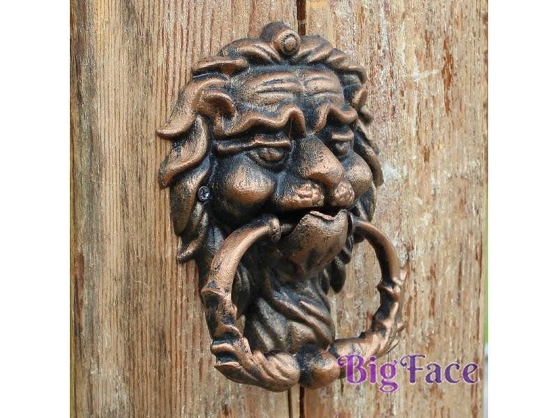 1 Piece Door Knocker Lion Vintage Cast Iron Doorknocker Lionhead Latch Home Carousel 1