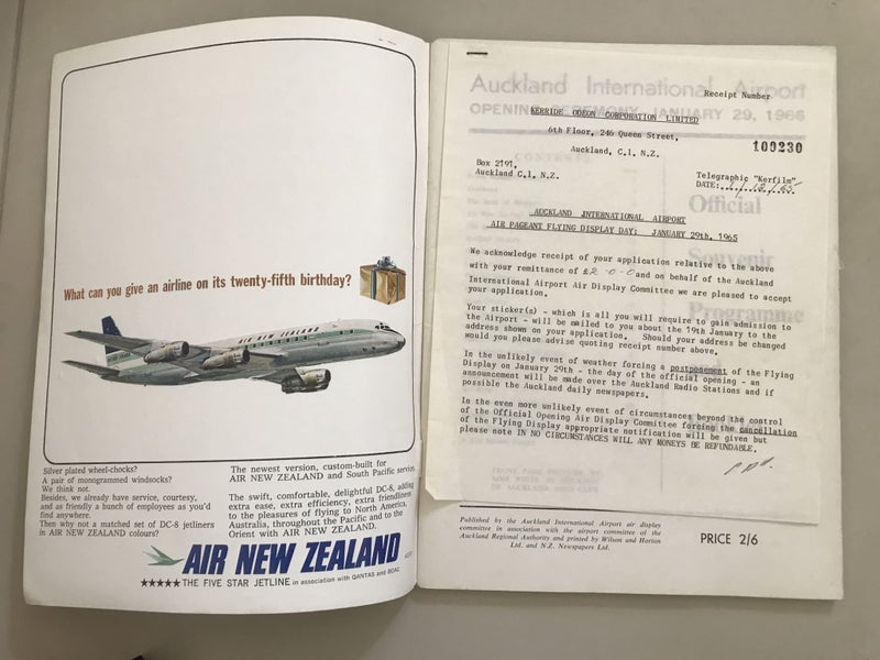 Auckland International Airport Opening Ceremony 1/29/1966 Programme & Booklet Carousel 2