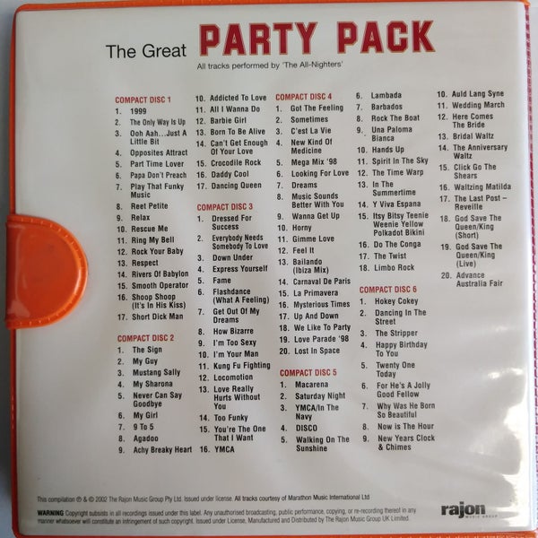 VARIOUS - THE GREAT PARTY PACK (6CD) Carousel 2