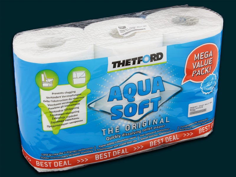 Toilet Rolls 6pack Quick Dissolve Aquasoft Toilet Paper Carousel 1