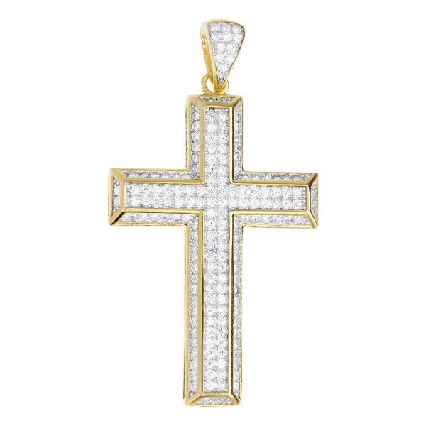 Premium Bling - 925 Sterling Silver Cross Pendant Carousel 1