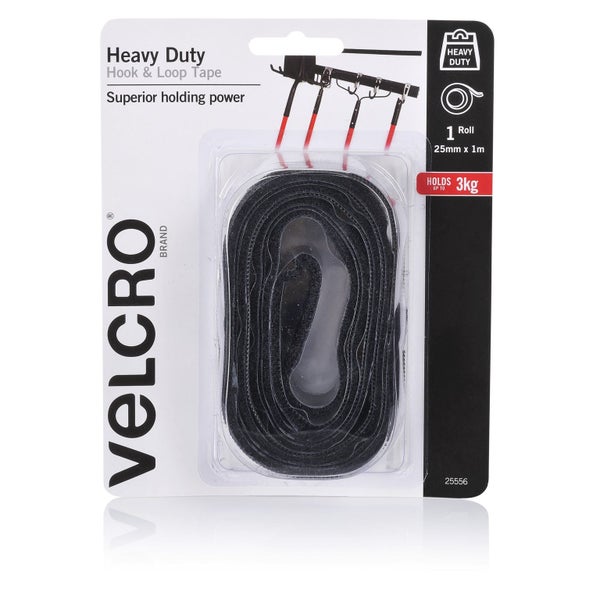 VELCRO® Brand Heavy Duty Hook & Loop Fasteners Tape 25mmx1m Carousel 1