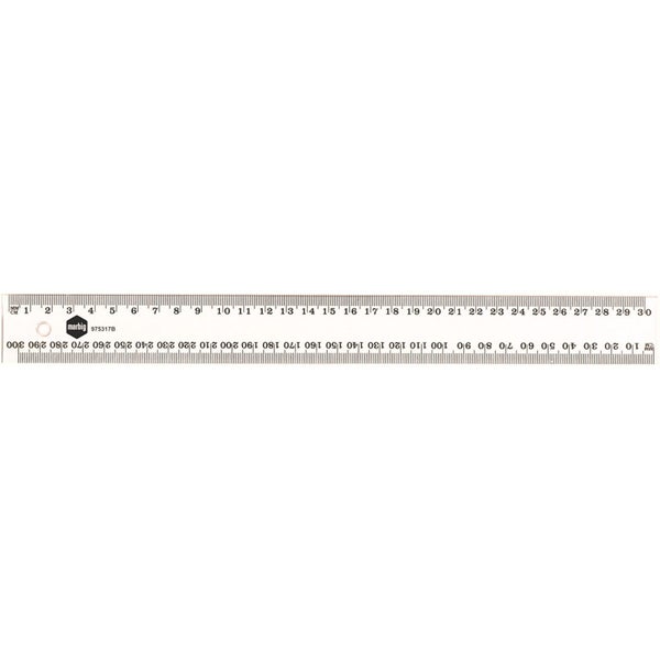 Marbig Ruler 30cm Clear Plastic Carousel 1