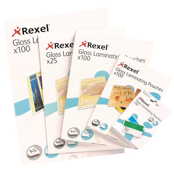 Rexel Laminating Pouch A4 75 Micron Pk100 Carousel 1