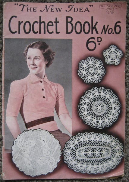 VINTAGE New Idea CROCHET DOILY MOTIF PATTERN BOOK No 6 Carousel 1