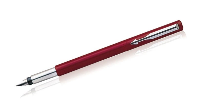 Parker Vector Standard Fountain Pen (Red body) with ink cartridge Gift box NEW Carousel 2