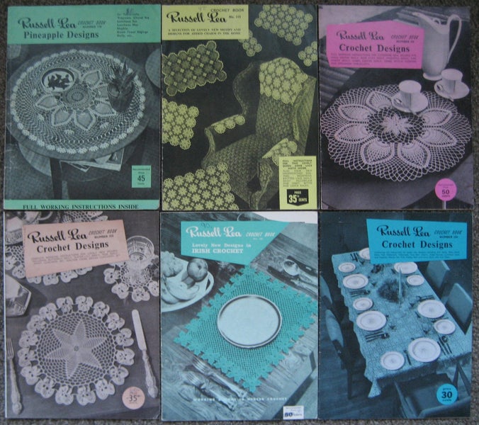 Russell Lea CROCHET PATTERNS Tablecloths Place mats Doily BOOK Carousel 1