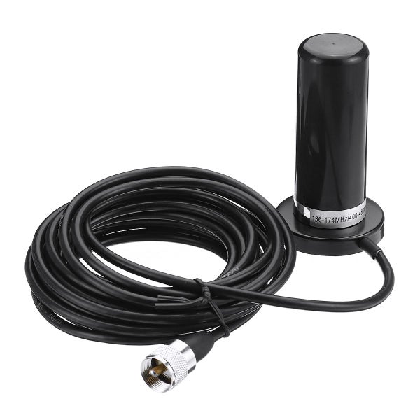 Car Mobile Radio Dual Band VHF UHF Antenna PL259 5M Coaxial Cable Magnetic Mount Carousel 2