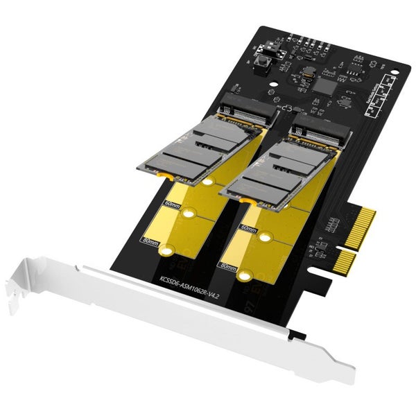 MAIWO KCSSD6Plus Dual Disk RAID Array M.2 SSD Converter Card PCI-E X4 to SATA Ex Carousel 2