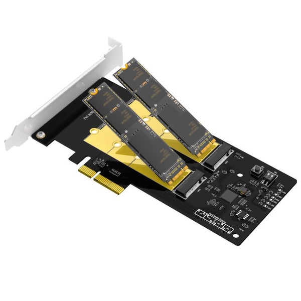 MAIWO KCSSD6Plus Dual Disk RAID Array M.2 SSD Converter Card PCI-E X4 to SATA Ex Carousel 6