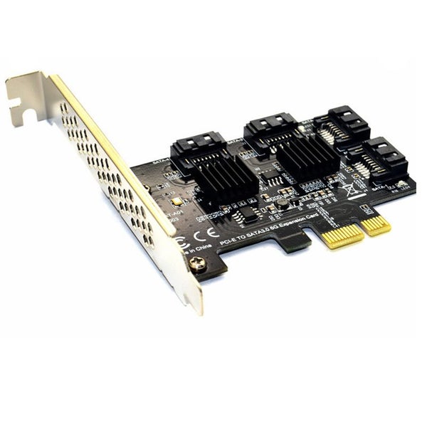 ITHOO PCE4SAT-A01 4 Ports SATA3.0 SSD IPFS Hard Disk Adapter PCI-E Expansion Car Carousel 2