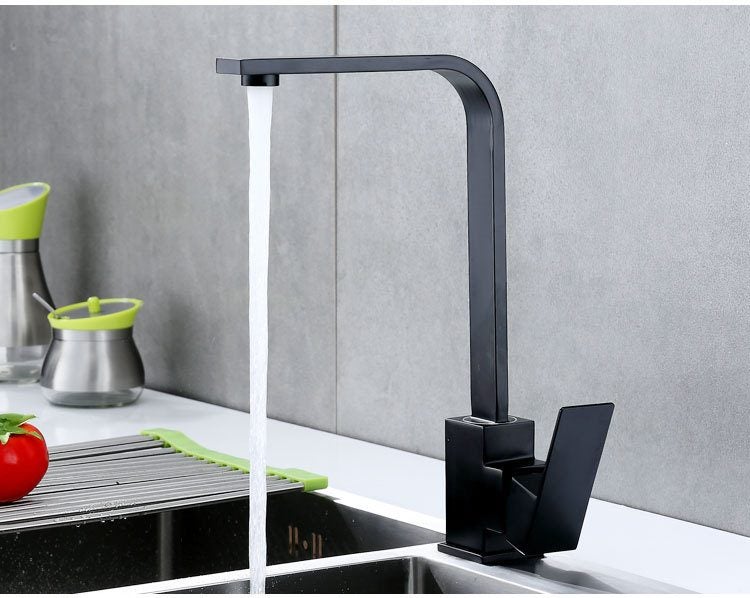 SALE Kitchen Sink Mixer - Square Series MB01 -Black Carousel 2