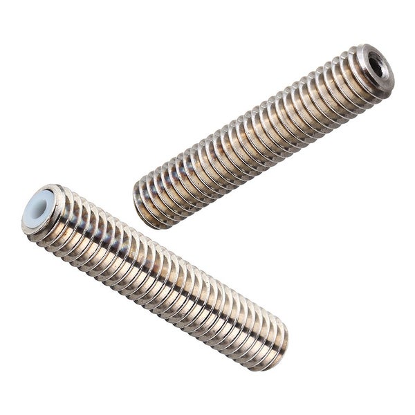 Anet 2Pcs M6*30mm Stainless Steel Nozzle Throat with Tube for 1.75mm Fila Carousel 2