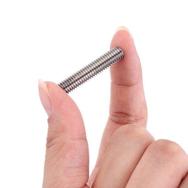 Anet 2Pcs M6*30mm Stainless Steel Nozzle Throat with Tube for 1.75mm Fila Carousel 6
