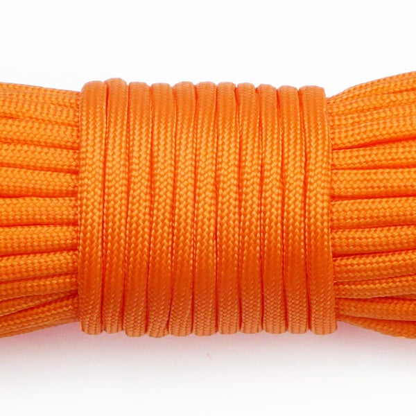 Paracord Rope 30m /100ft Orange 4mm Carousel 1