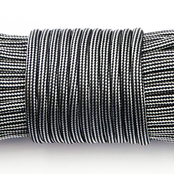 Paracord Rope 30m /100ft 4mm Grey & Black Carousel 1
