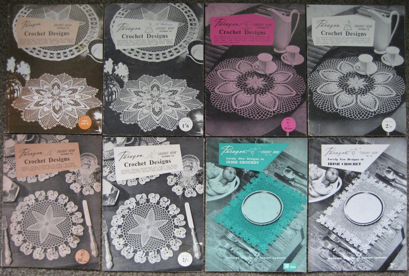 Paragon CROCHET PATTERNS Tablecloths Place mats Doily BOOK Carousel 1
