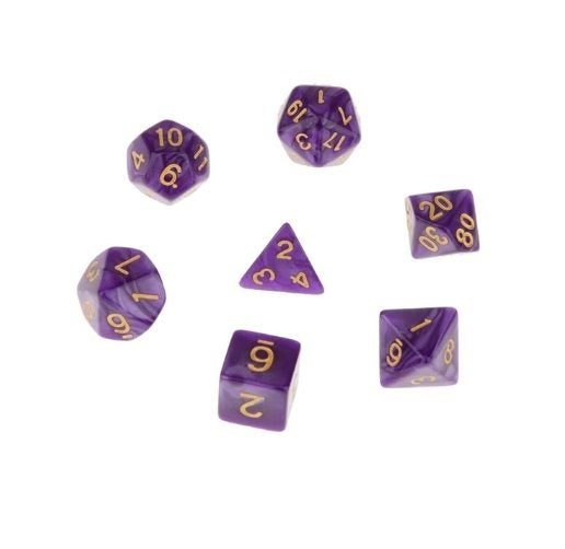Dungeons and Dragons(DND) dice set Purple Carousel 1
