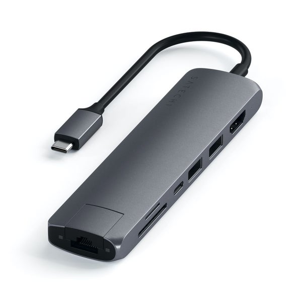 Satechi USB-C Slim Multiport w/ Ethernet Adapter - Space Grey Carousel 1
