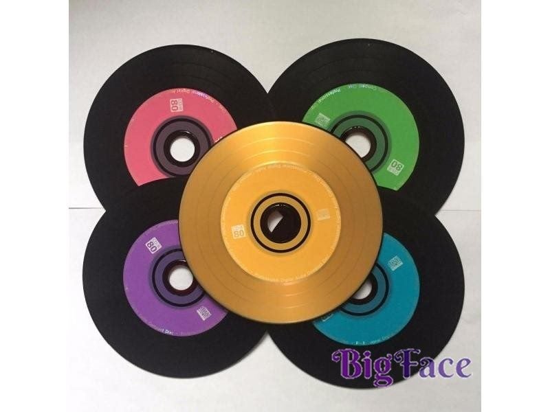 10 Discs Premium Professional Multicolor Grade A 700 MB 52x Blank Black Printed Carousel 2