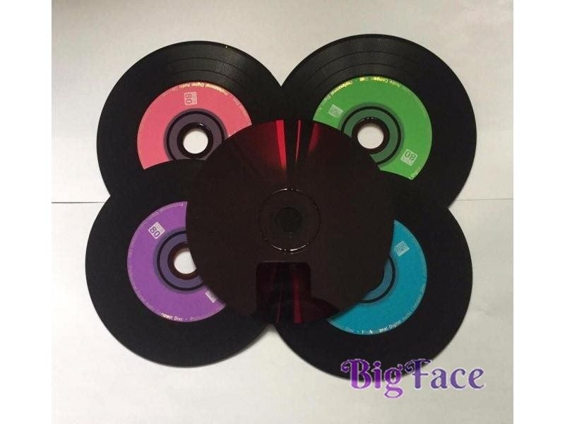 10 Discs Premium Professional Multicolor Grade A 700 MB 52x Blank Black Printed Carousel 1