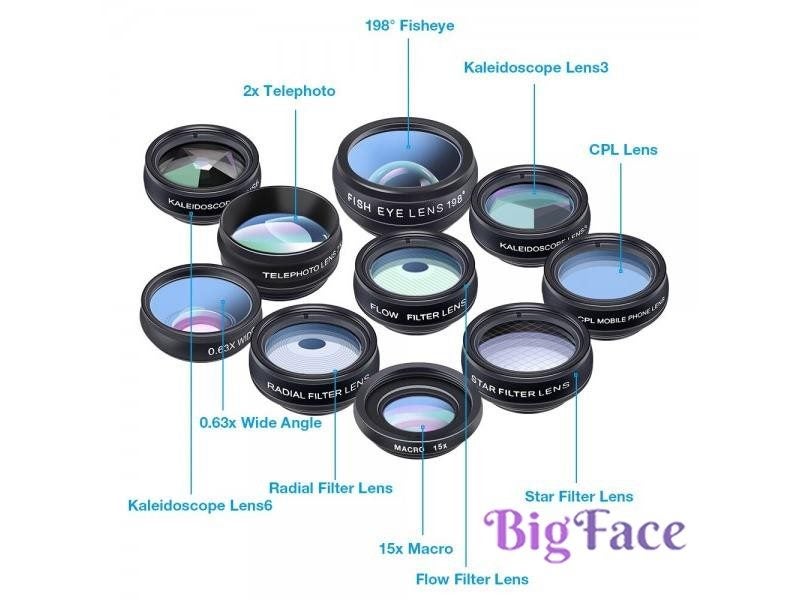 APEXEL 10 In 1 Phone Lens Kit For Most Smartphones Carousel 1