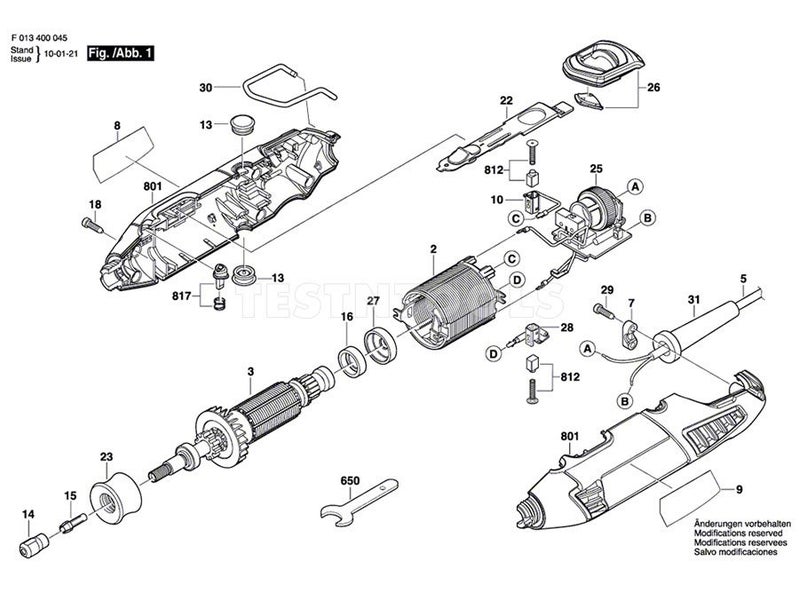 Dremel 4000 Spare Part Number 2 - Field Coil 2610004556 Carousel 2