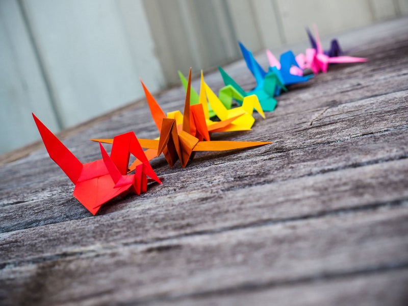 High Quality Paper Cranes Origami Rainbow Cranes Carousel 2